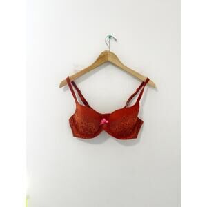 Victoria's Secret Orange Lace Demi Bra Size 36C